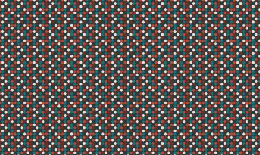 Sıkıca paketlenmiş renkli noktalarla enerji dolu dikişsiz daireler, tekstil, dijital tasarım ve modern dekoratif projeler için mükemmel..