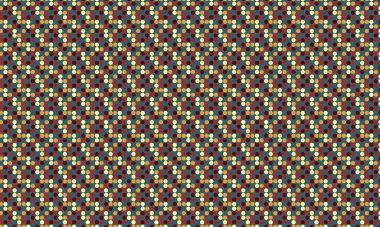 Sıkıca paketlenmiş renkli noktalarla enerji dolu dikişsiz daireler, tekstil, dijital tasarım ve modern dekoratif projeler için mükemmel..