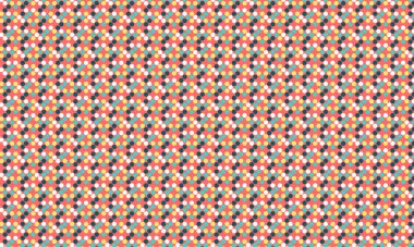 Sıkıca paketlenmiş renkli noktalarla enerji dolu dikişsiz daireler, tekstil, dijital tasarım ve modern dekoratif projeler için mükemmel..