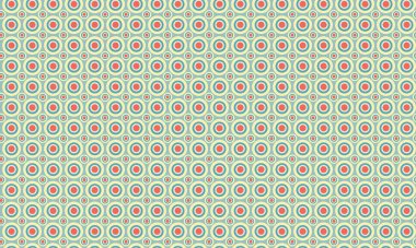 Oyuncu ve simetrik düzende katmanlı eşmerkezli daireler içeren cesur, pürüzsüz tasarım..