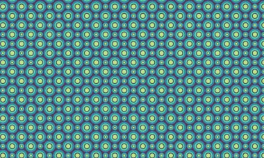 Oyuncu ve simetrik düzende katmanlı eşmerkezli daireler içeren cesur, pürüzsüz tasarım..