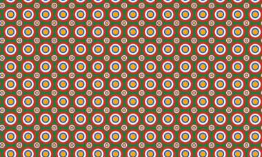 Oyuncu ve simetrik düzende katmanlı eşmerkezli daireler içeren cesur, pürüzsüz tasarım..