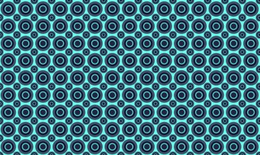 Oyuncu ve simetrik düzende katmanlı eşmerkezli daireler içeren cesur, pürüzsüz tasarım..