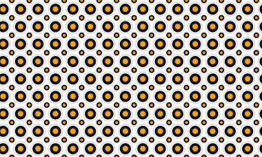 Oyuncu ve simetrik düzende katmanlı eşmerkezli daireler içeren cesur, pürüzsüz tasarım..