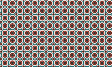 Oyuncu ve simetrik düzende katmanlı eşmerkezli daireler içeren cesur, pürüzsüz tasarım..