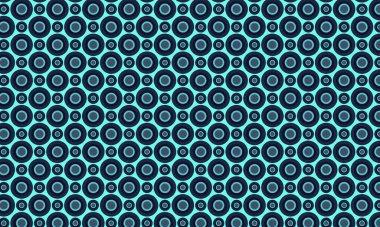 Oyuncu ve simetrik düzende katmanlı eşmerkezli daireler içeren cesur, pürüzsüz tasarım..