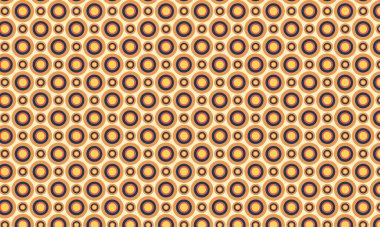 Oyuncu ve simetrik düzende katmanlı eşmerkezli daireler içeren cesur, pürüzsüz tasarım..