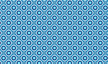 Oyuncu ve simetrik düzende katmanlı eşmerkezli daireler içeren cesur, pürüzsüz tasarım..