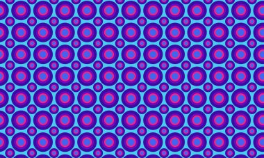 Oyuncu ve simetrik düzende katmanlı eşmerkezli daireler içeren cesur, pürüzsüz tasarım..