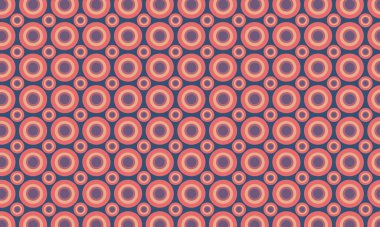 Oyuncu ve simetrik düzende katmanlı eşmerkezli daireler içeren cesur, pürüzsüz tasarım..