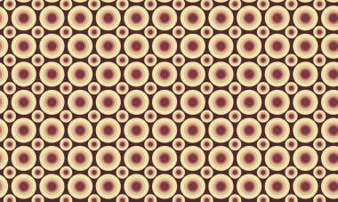 Oyuncu ve simetrik düzende katmanlı eşmerkezli daireler içeren cesur, pürüzsüz tasarım..