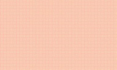 Yapılandırılmış ve asgari geometrik tarzda doğrusal şebekeler tarafından oluşturulan küp benzeri desen tekrarlanıyor.