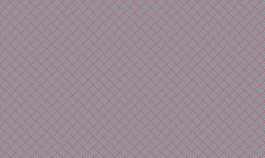 Yapılandırılmış ve asgari geometrik tarzda doğrusal şebekeler tarafından oluşturulan küp benzeri desen tekrarlanıyor.