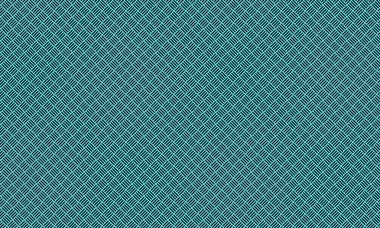 Yapılandırılmış ve asgari geometrik tarzda doğrusal şebekeler tarafından oluşturulan küp benzeri desen tekrarlanıyor.