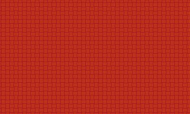 Yapılandırılmış ve asgari geometrik tarzda doğrusal şebekeler tarafından oluşturulan küp benzeri desen tekrarlanıyor.