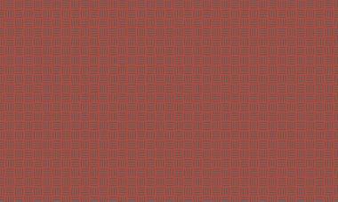 Yapılandırılmış ve asgari geometrik tarzda doğrusal şebekeler tarafından oluşturulan küp benzeri desen tekrarlanıyor.