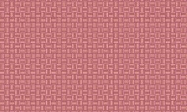 Yapılandırılmış ve asgari geometrik tarzda doğrusal şebekeler tarafından oluşturulan küp benzeri desen tekrarlanıyor.