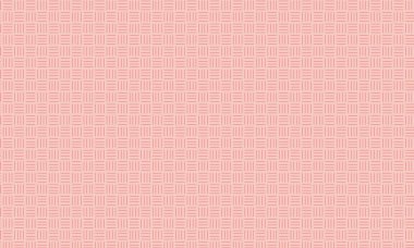 Yapılandırılmış ve asgari geometrik tarzda doğrusal şebekeler tarafından oluşturulan küp benzeri desen tekrarlanıyor.