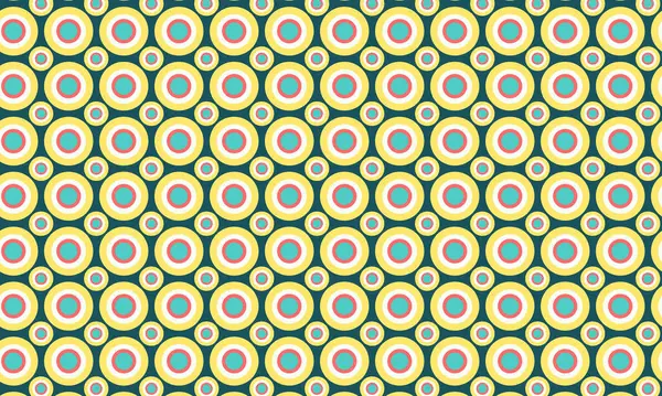 Oyuncu ve simetrik düzende katmanlı eşmerkezli daireler içeren cesur, pürüzsüz tasarım..