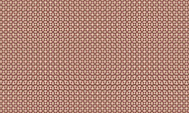 Birbirine kenetlenmiş dairesel şekillerden oluşan ve simetrik ve pürüzsüz bir düzende taç yaprağı benzeri motifler oluşturan çiçek deseni tekrarlanıyor.