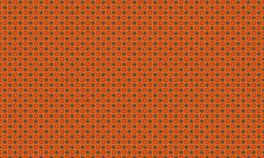 Alternatif taç yaprağı patlamaları ve simetrik bir düzende dizilmiş dört yapraklı çiçek unsurları içeren dekoratif, pürüzsüz çiçek deseni..