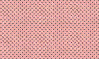 Alternatif taç yaprağı patlamaları ve simetrik bir düzende dizilmiş dört yapraklı çiçek unsurları içeren dekoratif, pürüzsüz çiçek deseni..