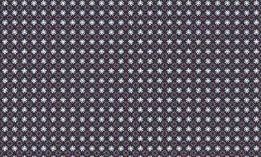 Alternatif taç yaprağı patlamaları ve simetrik bir düzende dizilmiş dört yapraklı çiçek unsurları içeren dekoratif, pürüzsüz çiçek deseni..