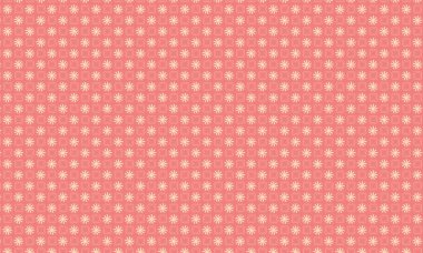 Alternatif taç yaprağı patlamaları ve simetrik bir düzende dizilmiş dört yapraklı çiçek unsurları içeren dekoratif, pürüzsüz çiçek deseni..