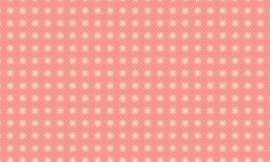 Alternatif taç yaprağı patlamaları ve simetrik bir düzende dizilmiş dört yapraklı çiçek unsurları içeren dekoratif, pürüzsüz çiçek deseni..