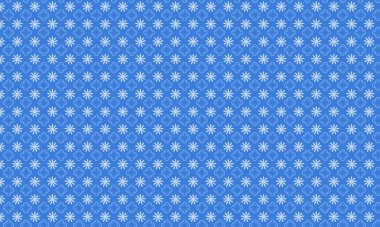 Alternatif taç yaprağı patlamaları ve simetrik bir düzende dizilmiş dört yapraklı çiçek unsurları içeren dekoratif, pürüzsüz çiçek deseni..