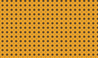 Alternatif taç yaprağı patlamaları ve simetrik bir düzende dizilmiş dört yapraklı çiçek unsurları içeren dekoratif, pürüzsüz çiçek deseni..