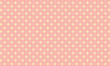 Alternatif taç yaprağı patlamaları ve simetrik bir düzende dizilmiş dört yapraklı çiçek unsurları içeren dekoratif, pürüzsüz çiçek deseni..