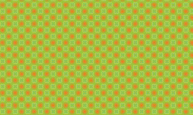 Alternatif taç yaprağı patlamaları ve simetrik bir düzende dizilmiş dört yapraklı çiçek unsurları içeren dekoratif, pürüzsüz çiçek deseni..