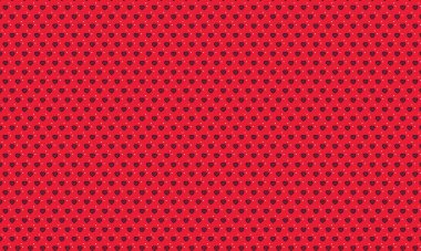 Elle çizilmiş kalpler ve küçük yıldız aksanları içeren, şakacı, kusursuz bir düzende tekrarlanan kalp deseni..