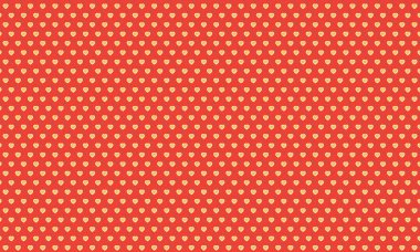 Elle çizilmiş kalpler ve küçük yıldız aksanları içeren, şakacı, kusursuz bir düzende tekrarlanan kalp deseni..