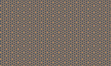 Geometrik ızgara düzeninde bağlı çokgen şekilleri içeren kusursuz altıgen deseni, arka plan ve modern görsel tasarım için ideal.