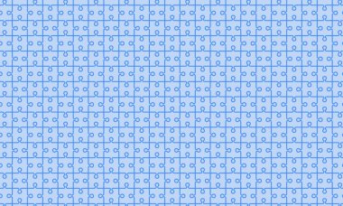 Temiz çizgiler ve birbirine kenetlenmiş şekillerle tekrarlanan yapboz deseni, arka planlar, oyunlar ve eğitim temaları için mükemmel.