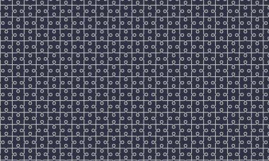 Temiz çizgiler ve birbirine kenetlenmiş şekillerle tekrarlanan yapboz deseni, arka planlar, oyunlar ve eğitim temaları için mükemmel.