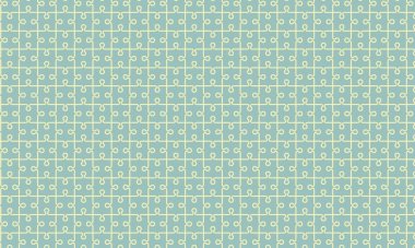 Temiz çizgiler ve birbirine kenetlenmiş şekillerle tekrarlanan yapboz deseni, arka planlar, oyunlar ve eğitim temaları için mükemmel.