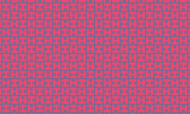 Temiz çizgiler ve birbirine kenetlenmiş şekillerle tekrarlanan yapboz deseni, arka planlar, oyunlar ve eğitim temaları için mükemmel.