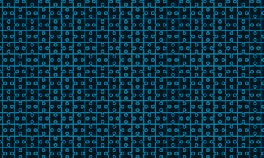 Temiz çizgiler ve birbirine kenetlenmiş şekillerle tekrarlanan yapboz deseni, arka planlar, oyunlar ve eğitim temaları için mükemmel.