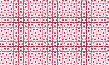 Temiz çizgiler ve birbirine kenetlenmiş şekillerle tekrarlanan yapboz deseni, arka planlar, oyunlar ve eğitim temaları için mükemmel.