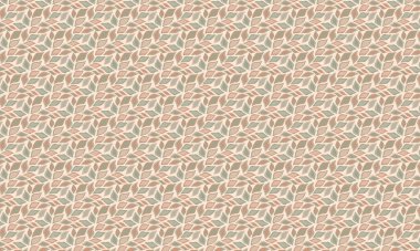 Katmanlı organik şekillere sahip yaprakların tekrarlanması dinamik bir düzen, kumaş, baskı ve yüzey tasarım projeleri için idealdir..