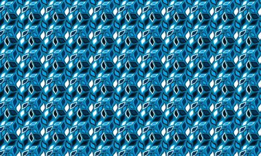 Katmanlı organik şekillere sahip yaprakların tekrarlanması dinamik bir düzen, kumaş, baskı ve yüzey tasarım projeleri için idealdir..