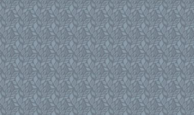 Katmanlı organik şekillere sahip yaprakların tekrarlanması dinamik bir düzen, kumaş, baskı ve yüzey tasarım projeleri için idealdir..