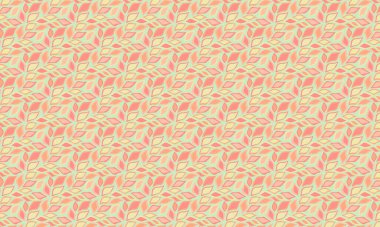 Katmanlı organik şekillere sahip yaprakların tekrarlanması dinamik bir düzen, kumaş, baskı ve yüzey tasarım projeleri için idealdir..