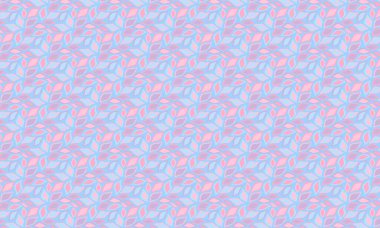 Katmanlı organik şekillere sahip yaprakların tekrarlanması dinamik bir düzen, kumaş, baskı ve yüzey tasarım projeleri için idealdir..