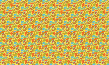 Katmanlı organik şekillere sahip yaprakların tekrarlanması dinamik bir düzen, kumaş, baskı ve yüzey tasarım projeleri için idealdir..