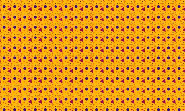 Memphis şablonunu eğlenceli geometrik elementler ve cesur soyut formlarla tekrarlamak, retro tasarım, tekstil ve yaratıcı arka planlar için idealdir..