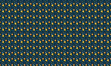 Memphis şablonunu eğlenceli geometrik elementler ve cesur soyut formlarla tekrarlamak, retro tasarım, tekstil ve yaratıcı arka planlar için idealdir..